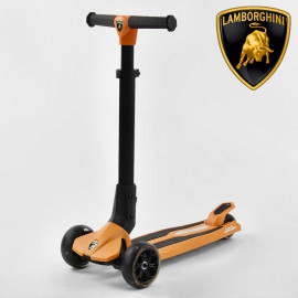 Самокат Lamborghini трехколесный LB - 10200 (4) складной алюминиевый руль, колеса PU со светом, в коробке