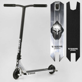 Самокат трюковый Т-30401 Best Scooter (4) "Warrior", HIC-система, ПЕГИ, алюминиевый диск и дека, колёса PU, d=120мм, ширина руля 58 см