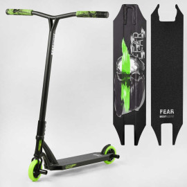 Самокат трюковый МТ-60611 Best Scooter (4) "FEAR", SCS-система, ПЕГИ, алюминиевый диск и дека, колёса PU, d=115мм, ширина руля 58 см