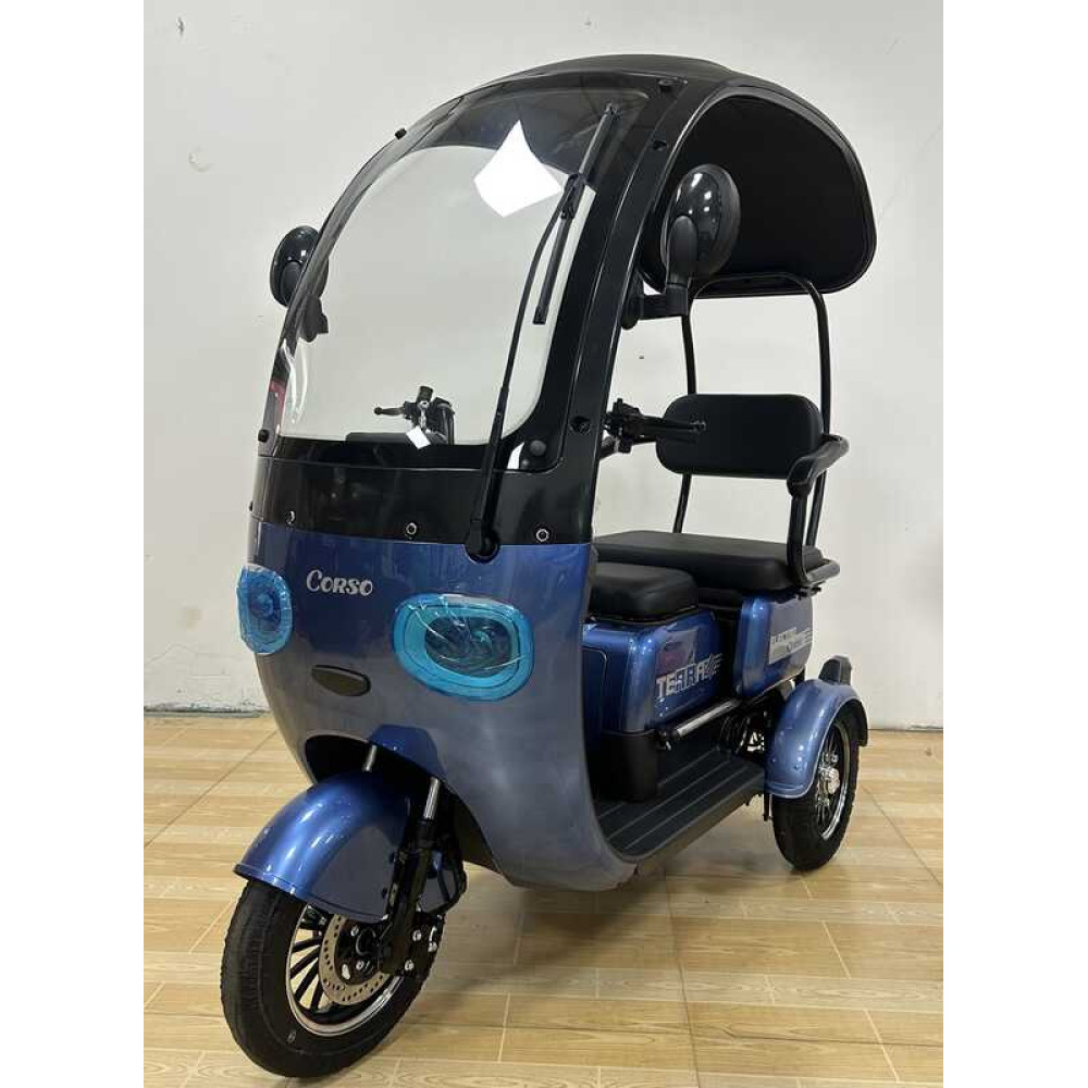 Електричний трицикл Corso «Terra» TR-201040 (1) +1 ЯЩИК АКУМ двигун 800W, акумулятор 72V/20Ah, колеса 300-10, в коробці
