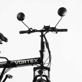 Електровелосипед Corso «Vortex» 24" дюймів TX-78950 (1) ЧОРНИЙрама складна алюмінієва, двигун 500W, акум. 48V13Ah літієвий, зібраний на 75, у коробці